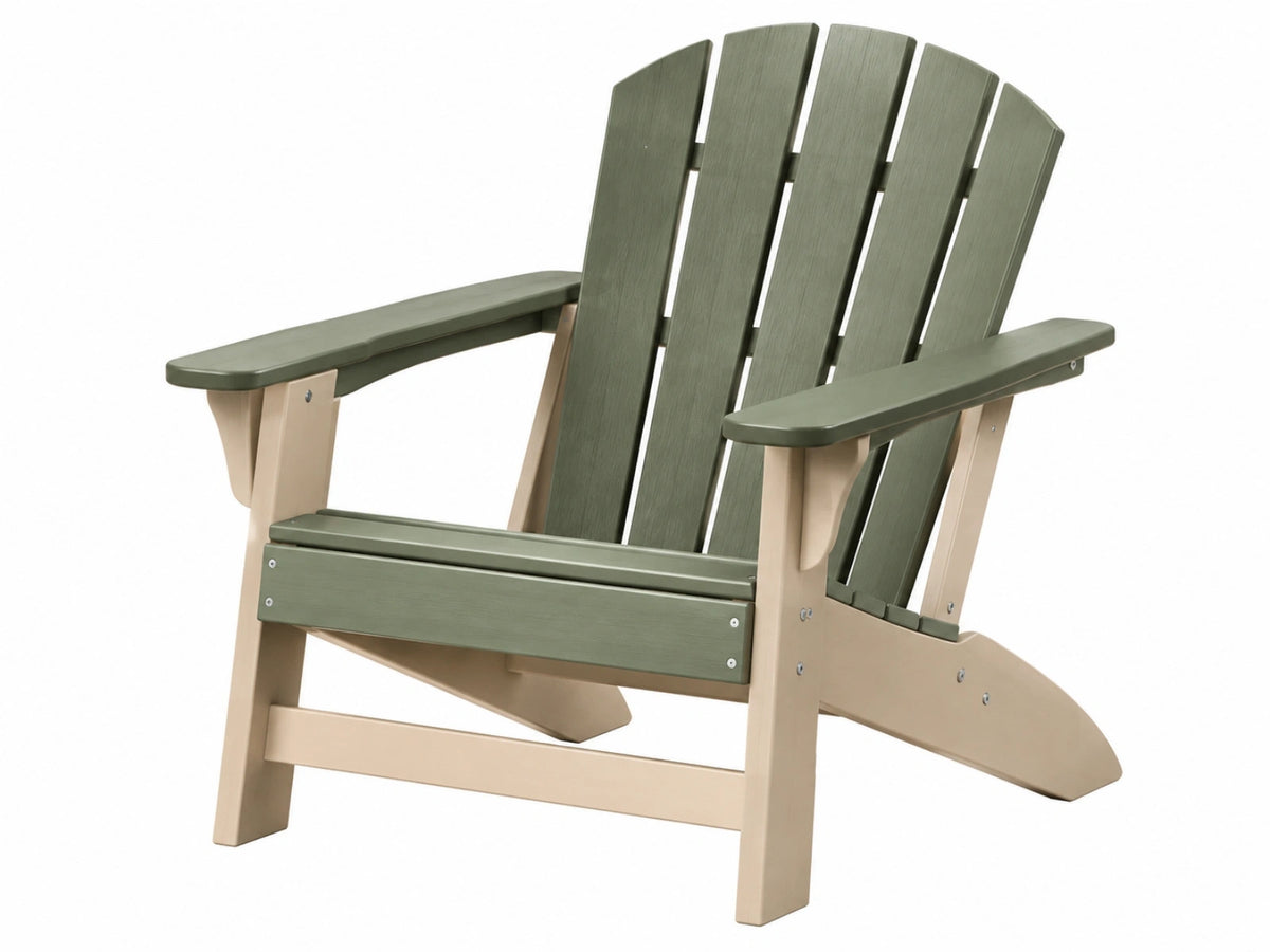 Adirondack tuinstoel 83 x 78 x 98 cm hout groen/beige met armleuningen