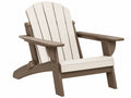Adirondack tuinstoel 83 x 76 x 96 cm kunststof crème/bruin - met armleuningen