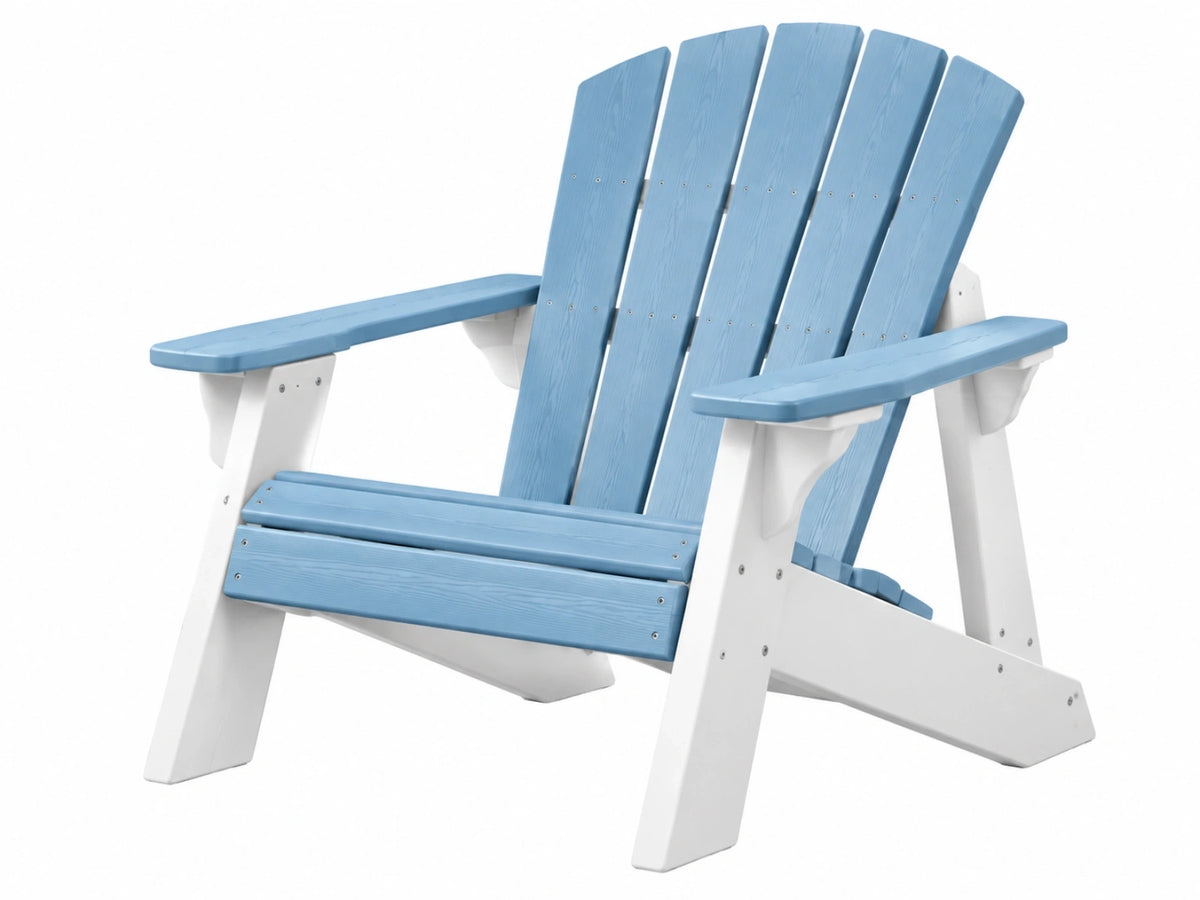 Adirondack tuinstoel 80 x 85 x 95 cm hout blauw wit - verstelbare rugleuning