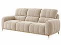 3-zits bank 230 x 95 x 88 cm ribstof beige moderne woonkamerbank