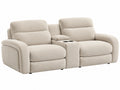 2-zits bank 180 x 95 x 102 cm beige stoffen bekleding met bekerhouders